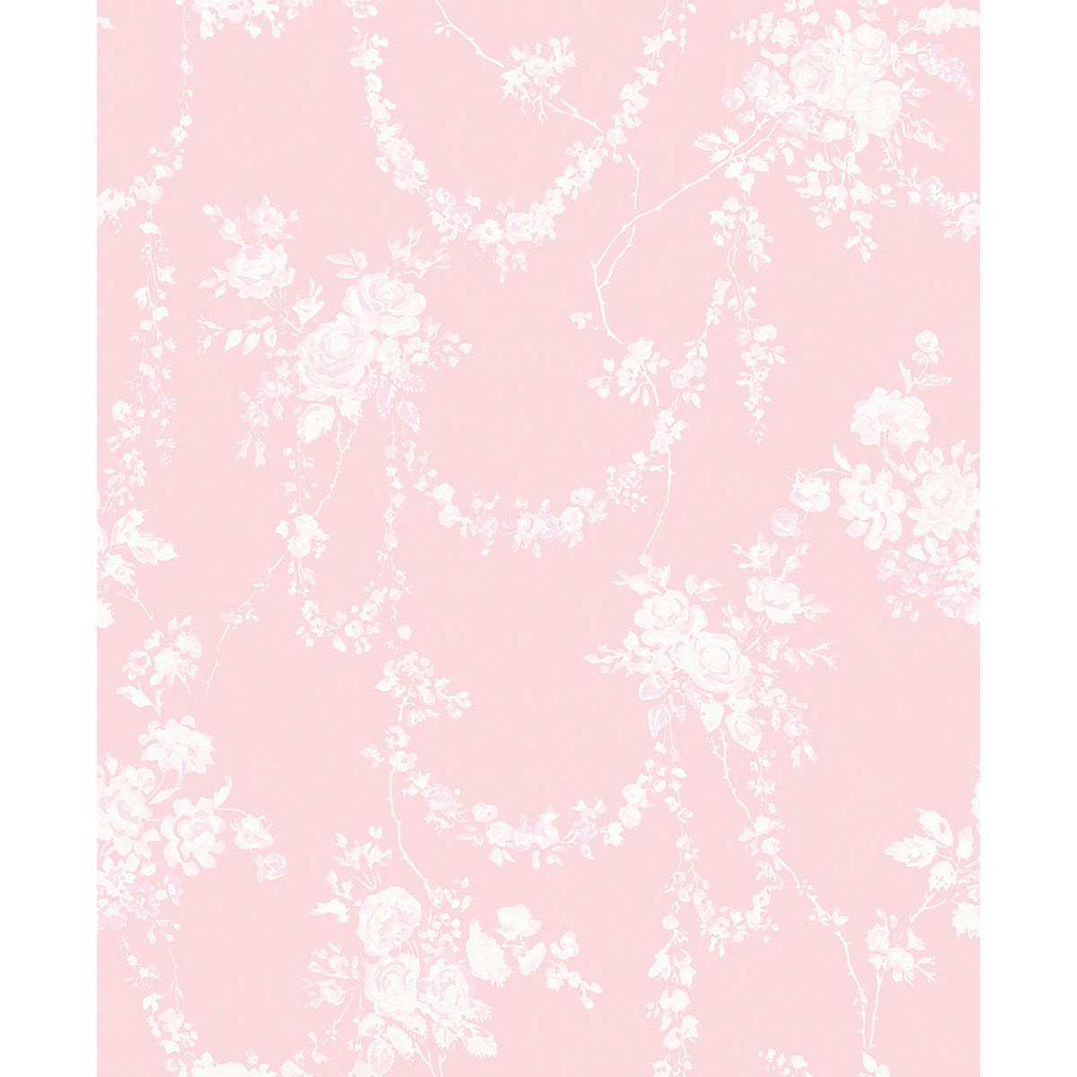 Chandelier Gates Pink Floral Drape Wallpaper  | Brewster Wallcovering - The WorkRm