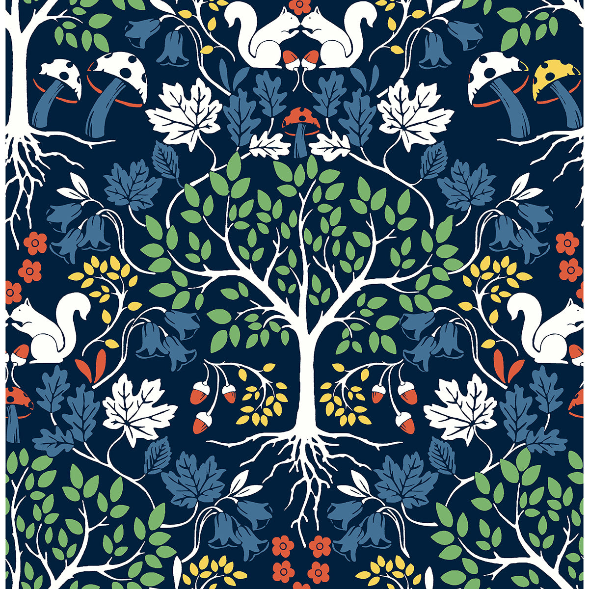 Leo Blueberry Tree Wallpaper - Brewster Wallcovering