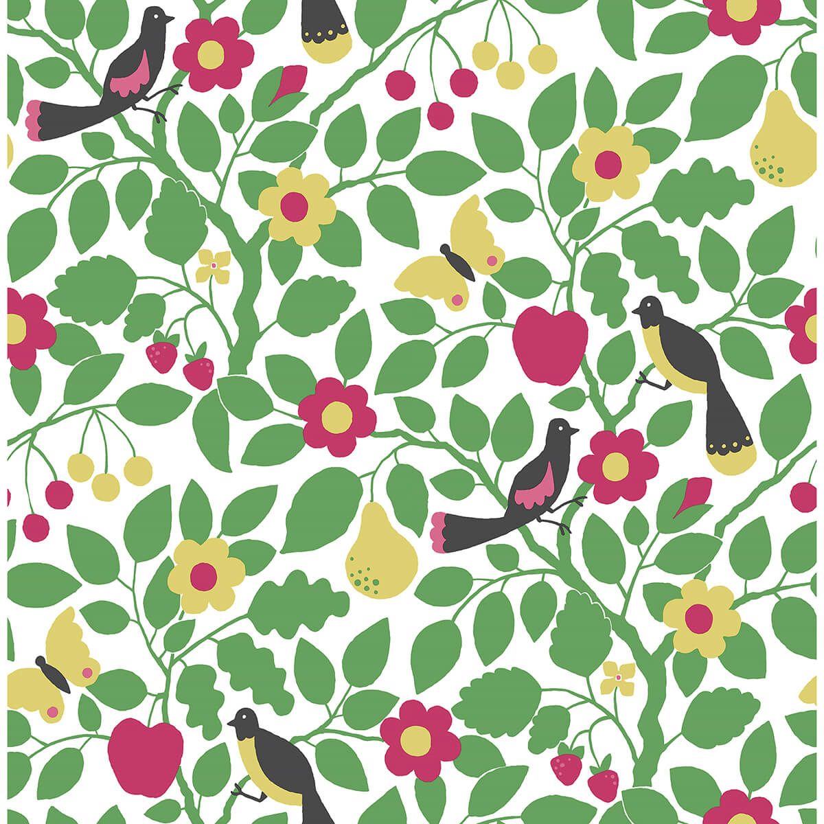 Green Paradisus Peel and Stick Wallpaper - York Wallcoverings - NUS3921 - York Wallcoverings Wallpaper