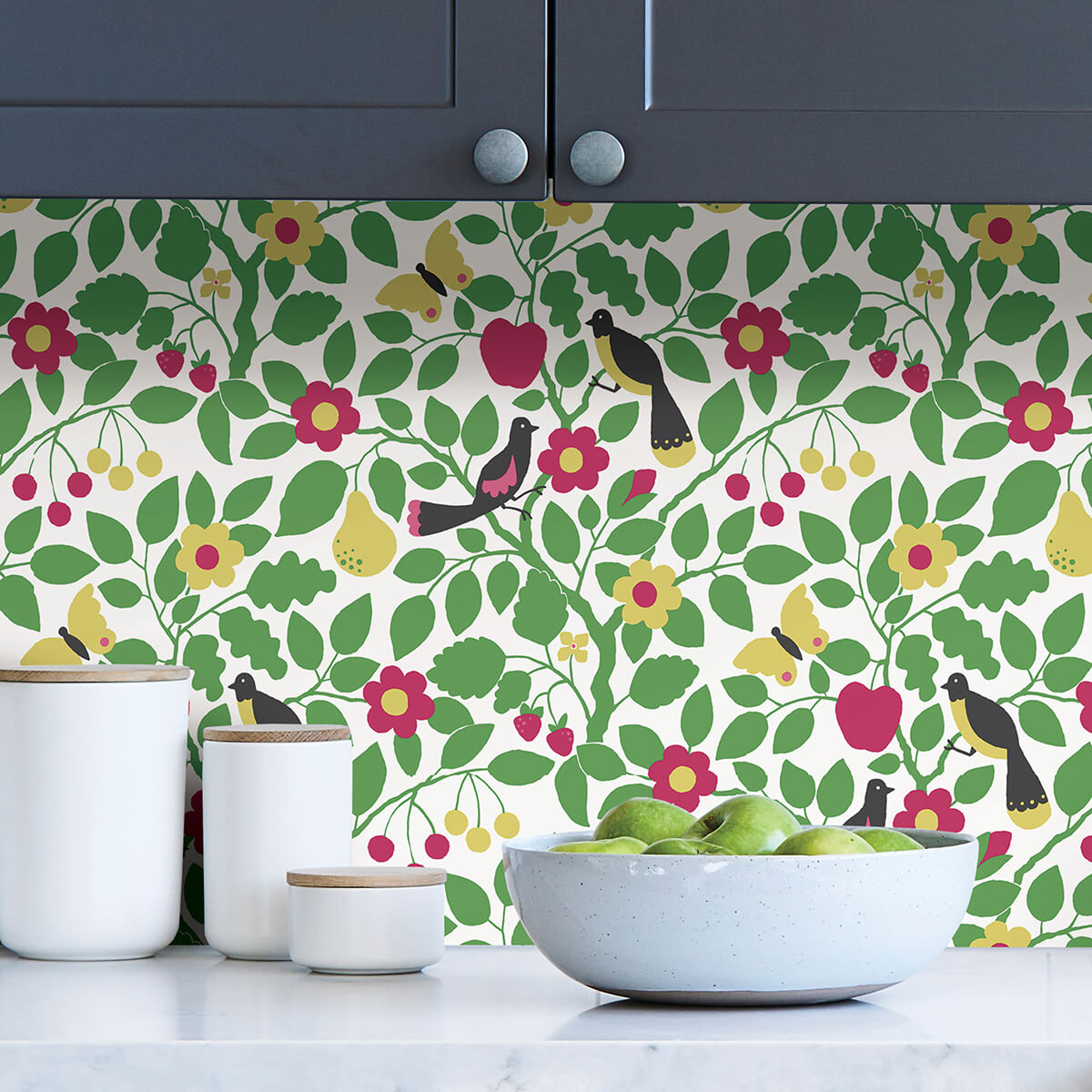 Green Paradisus Peel and Stick Wallpaper - York Wallcoverings - NUS3921 - York Wallcoverings Wallpaper