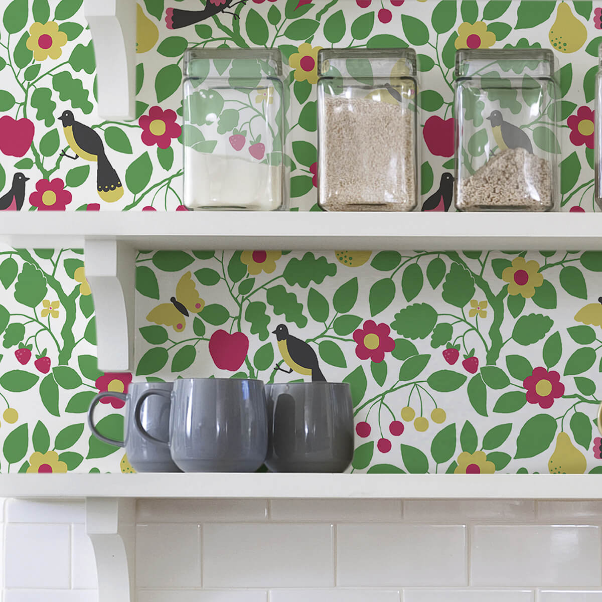 Green Paradisus Peel and Stick Wallpaper - York Wallcoverings - NUS3921 - York Wallcoverings Wallpaper