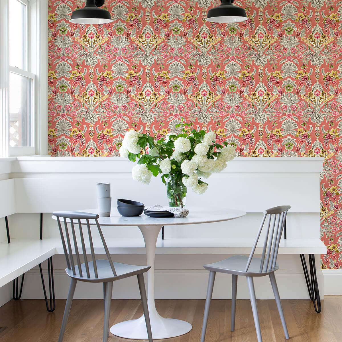 Peach Summer Love Peel and Stick Wallpaper - York Wallcoverings - NUS4049 - York Wallcoverings Wallpaper