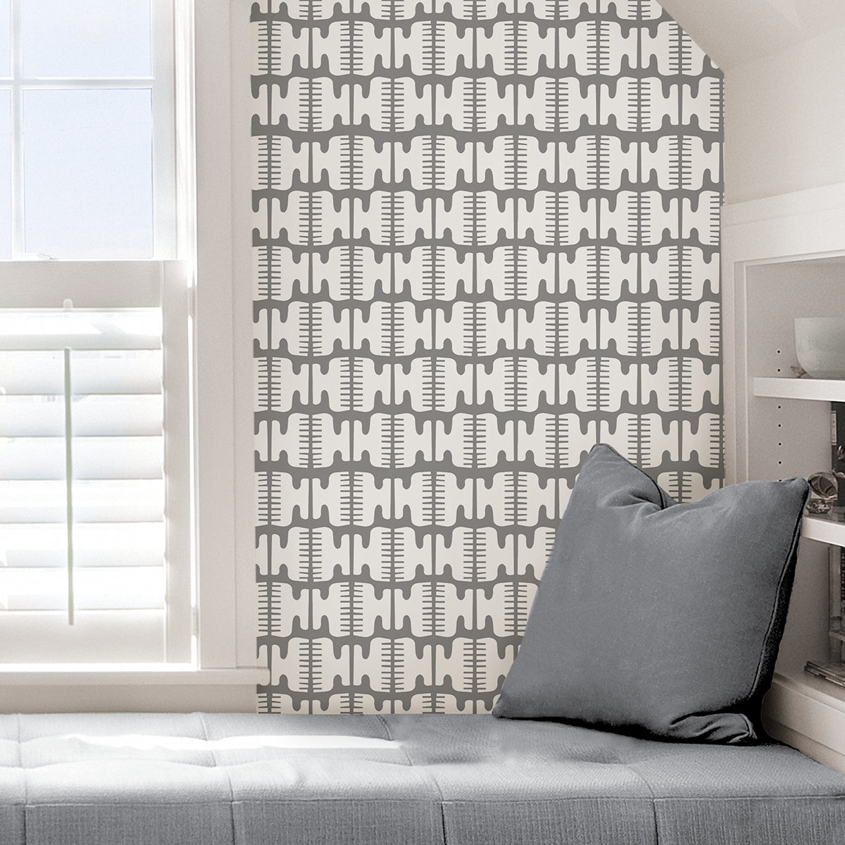 Grey Shift Peel and Stick Wallpaper  | Brewster Wallcovering - The WorkRm