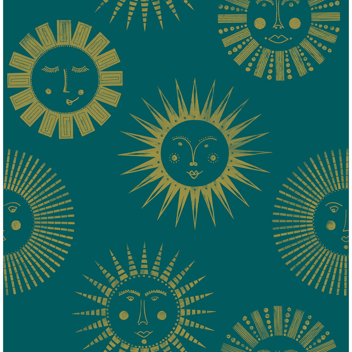 Teal Konark Peel & Stick Wallpaper - York Wallcoverings - NUS4001
