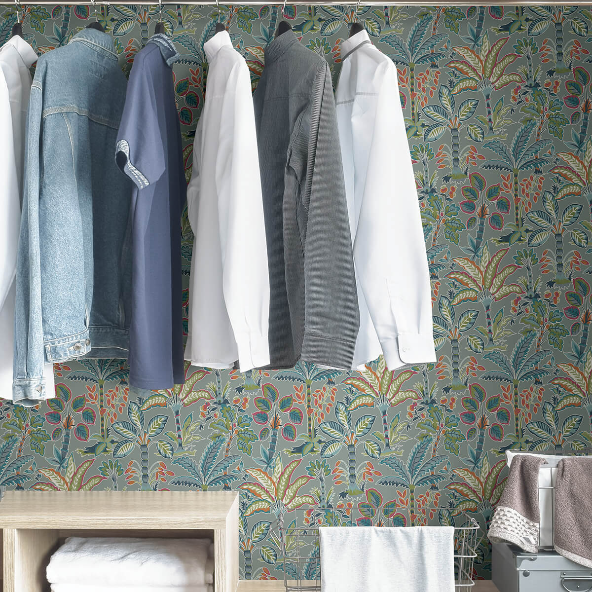 Grey Kapok Peel & Stick Wallpaper - York Wallcoverings - NUS4003 - York Wallcoverings Wallpaper