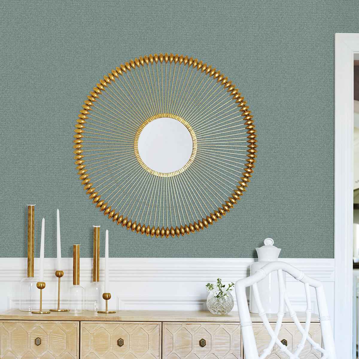 Hilbert Teal Geometric Wallpaper - York Wallcoverings - 4025-82506