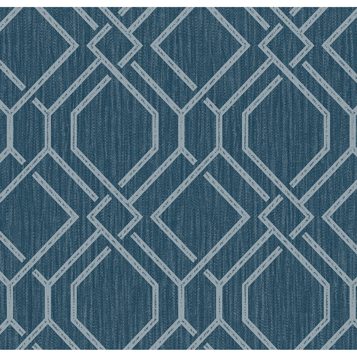 Frege Blue Trellis Wallpaper  | Brewster Wallcovering