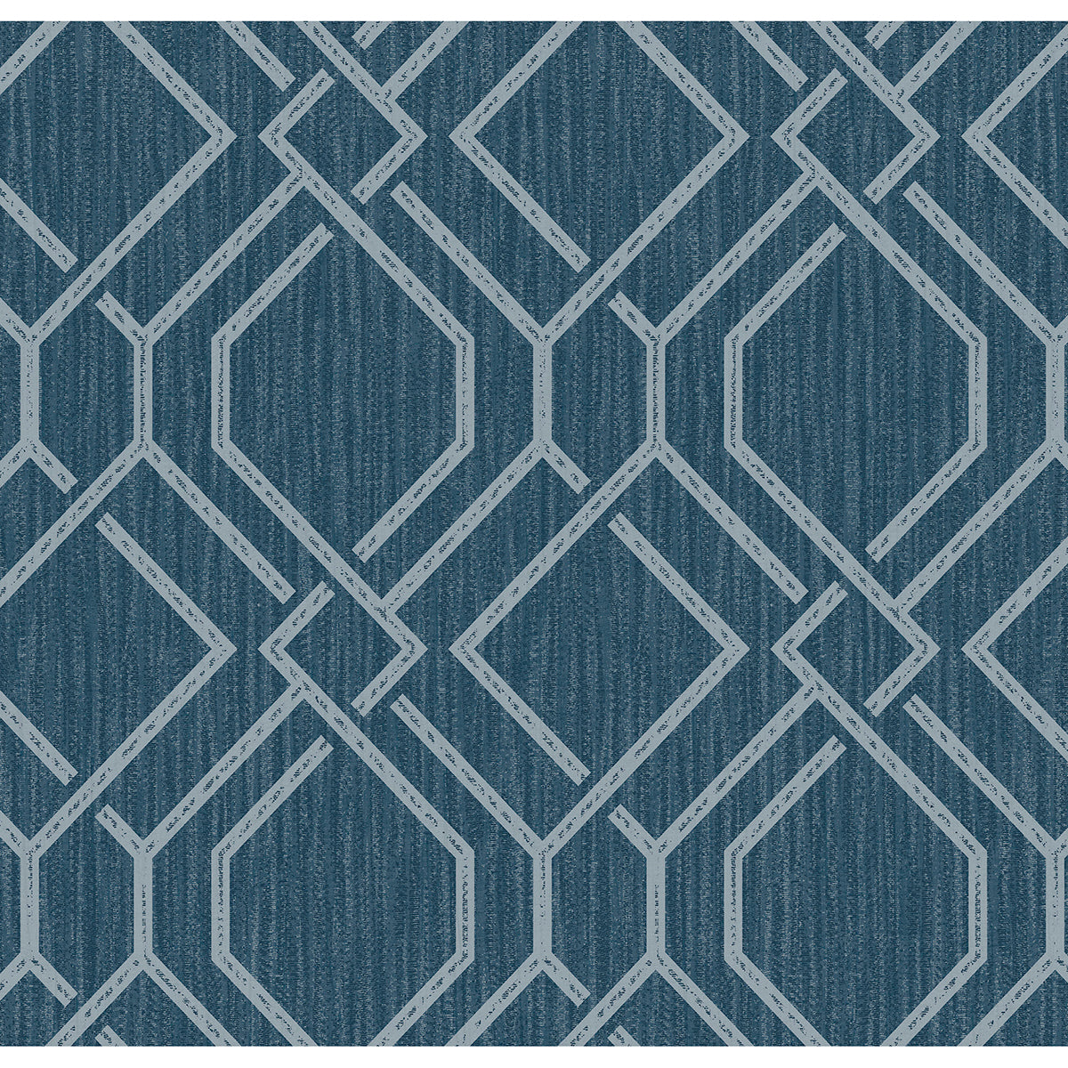 Frege Blue Trellis Wallpaper - Brewster Wallcovering