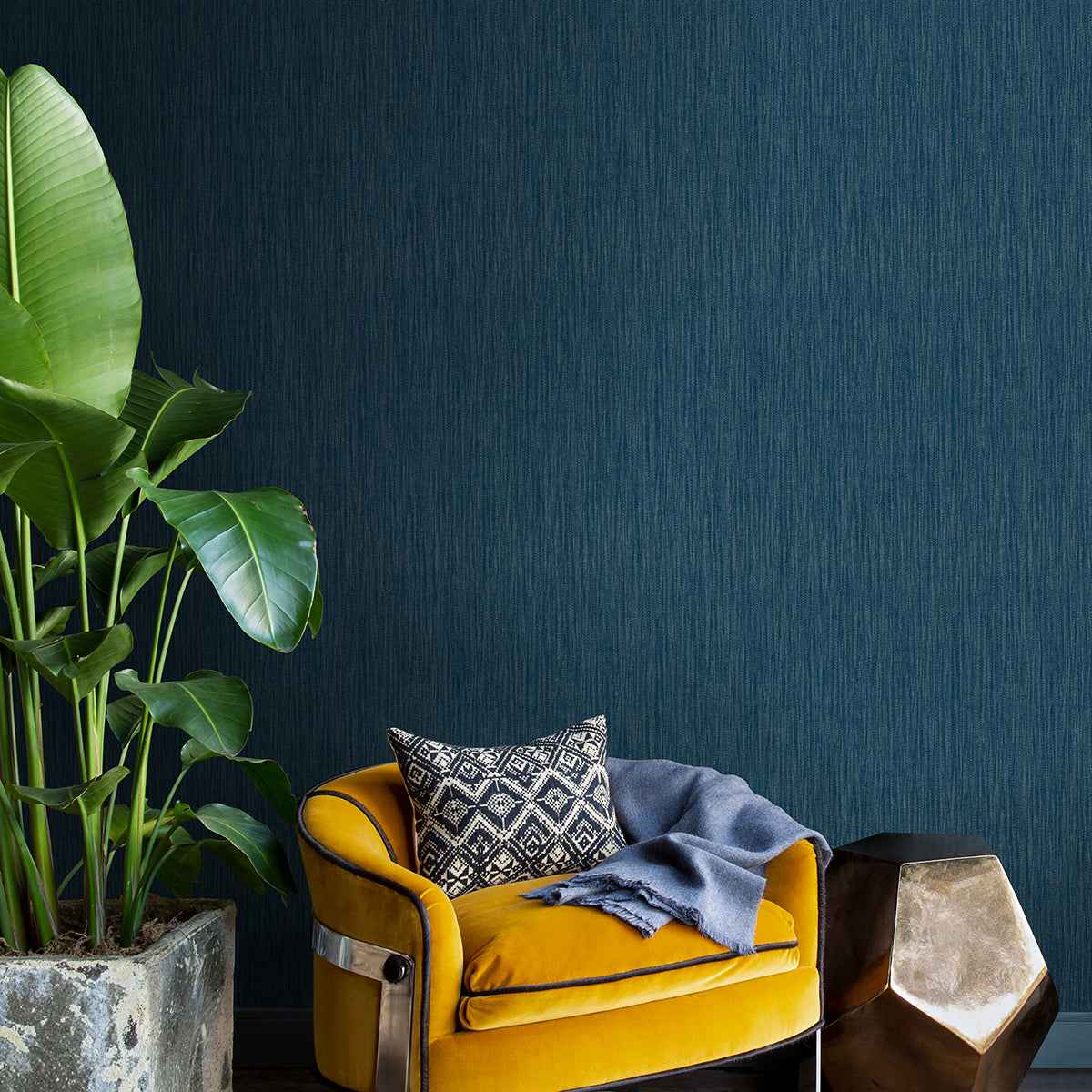 Abel Blue Textured Wallpaper - York Wallcoverings - 4025-82513
