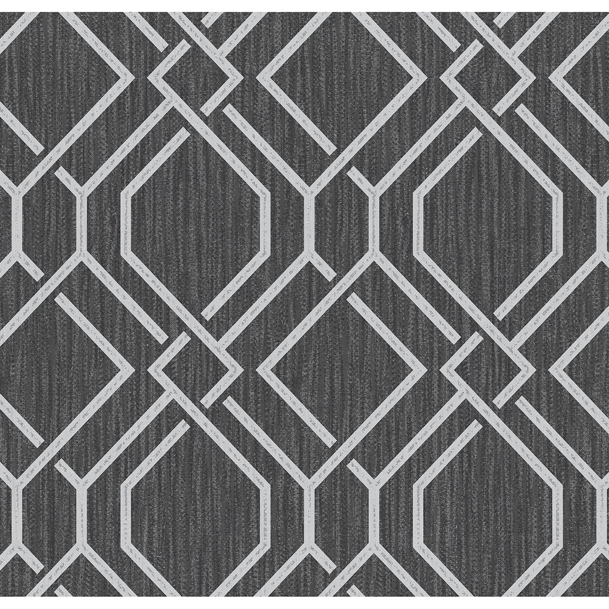 Frege Charcoal Trellis Wallpaper  | Brewster Wallcovering