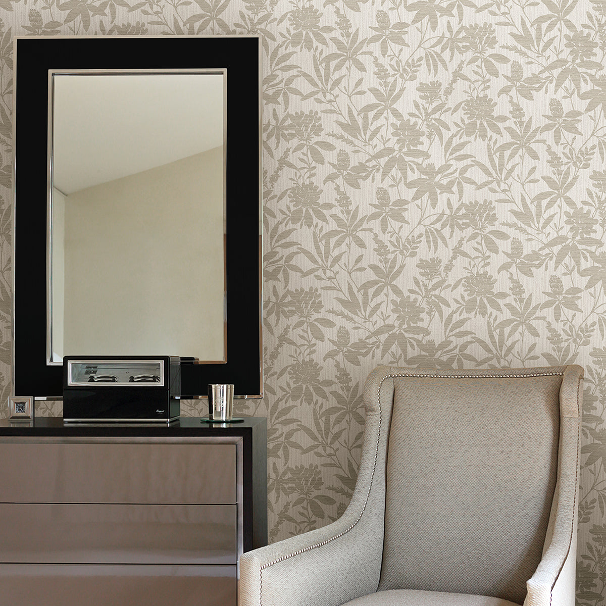 Picture of Riemann Beige Floral Wallpaper