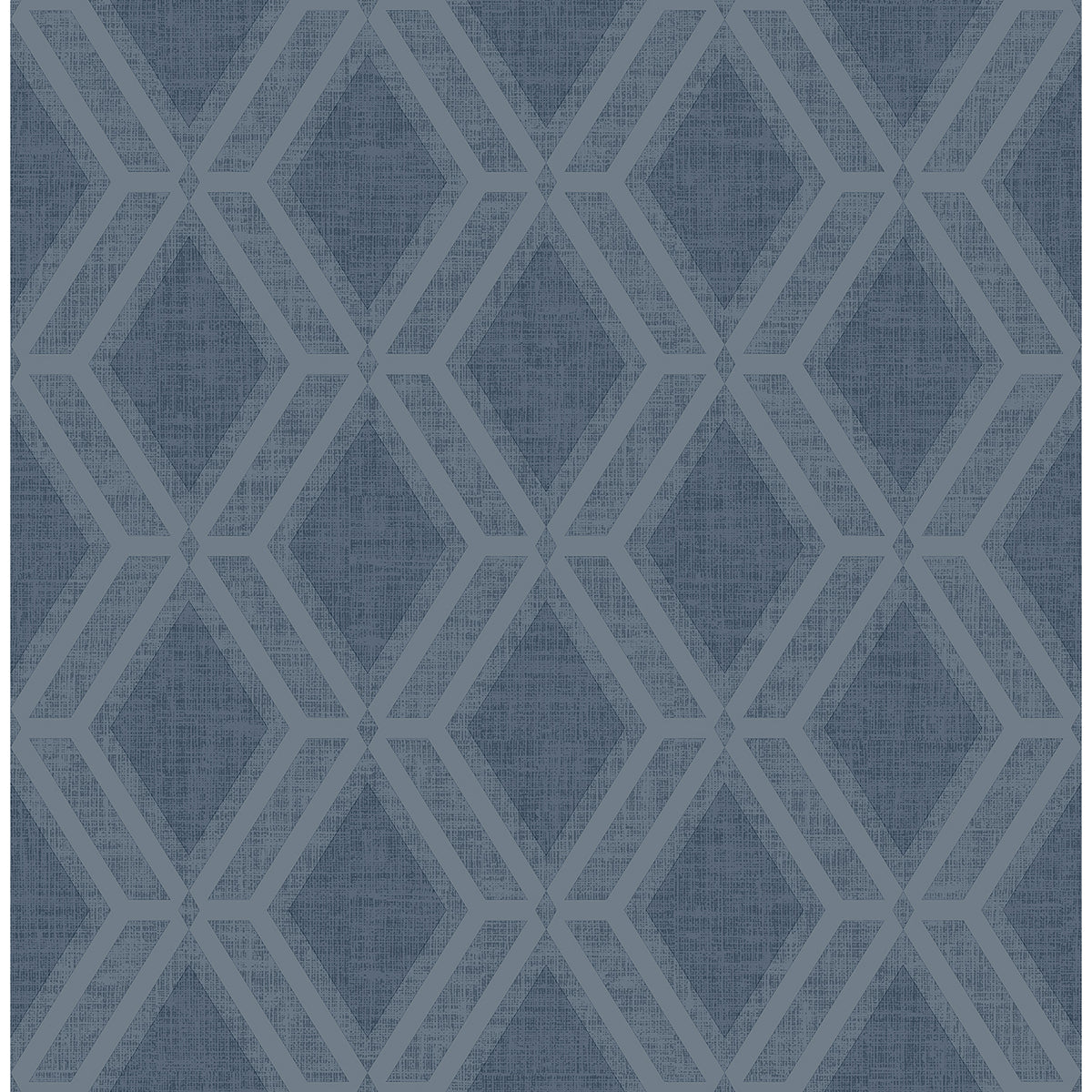 Mersenne Indigo Geometric Wallpaper  | Brewster Wallcovering