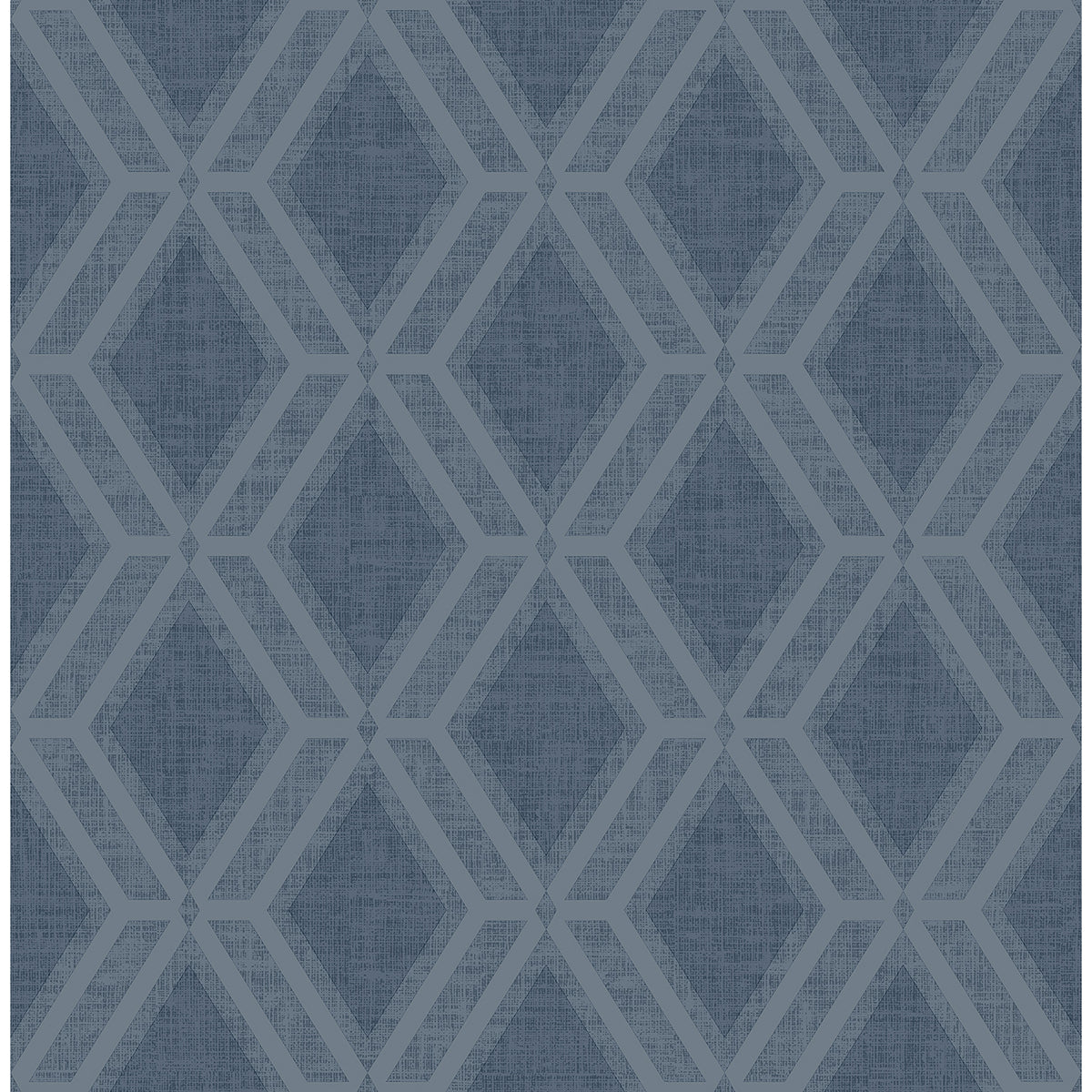 Mersenne Indigo Geometric Wallpaper - Brewster Wallcovering