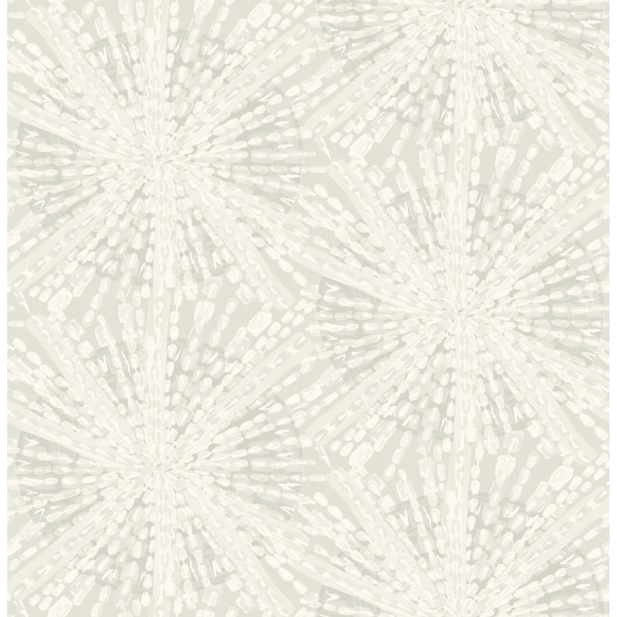 Silver Sunburst Peel and Stick Wallpaper - Brewster Wallcovering