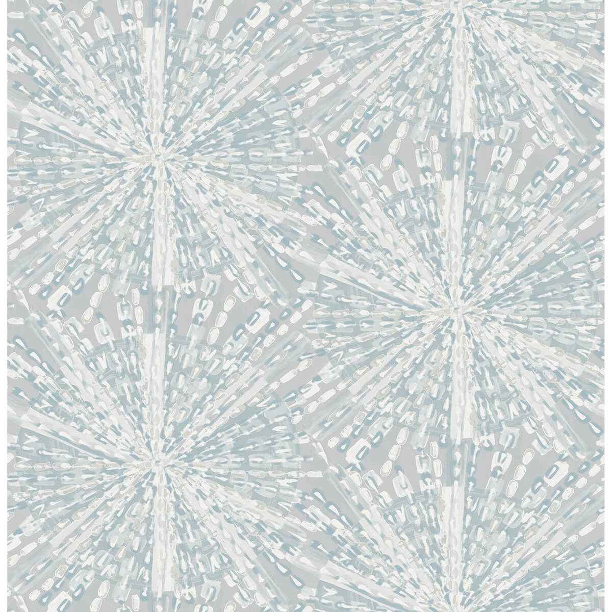 Grey Blue Sunburst Peel and Stick Wallpaper - York Wallcoverings - LLS4118 - York Wallcoverings Wallpaper