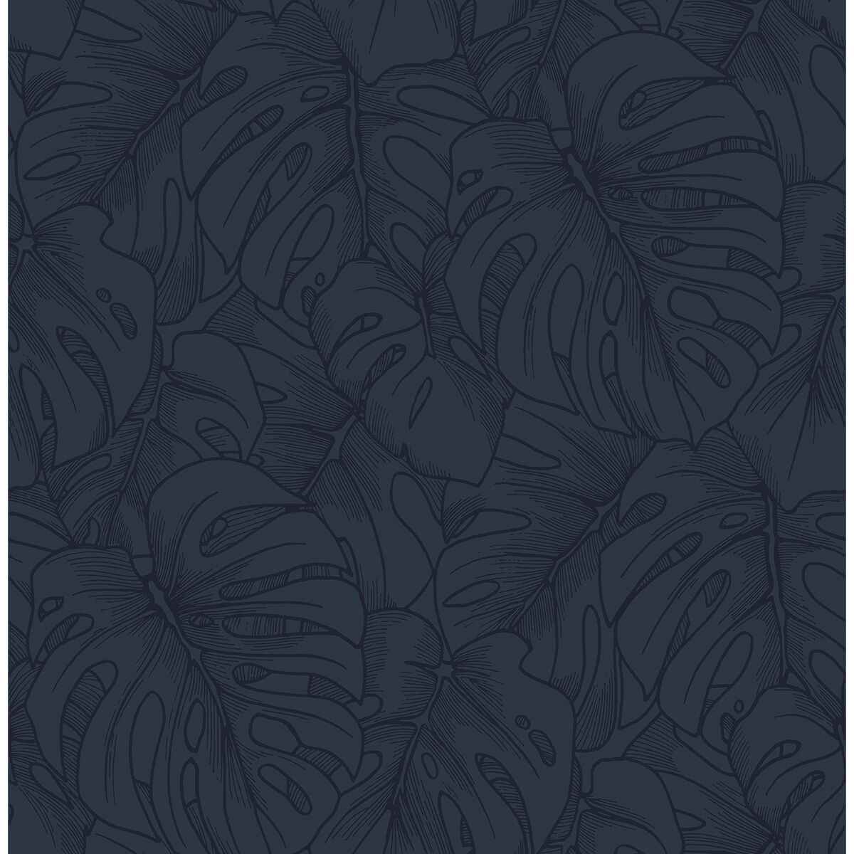 Indigo Borneo Peel & Stick Wallpaper - York Wallcoverings - SLS3978 - York Wallcoverings Wallpaper