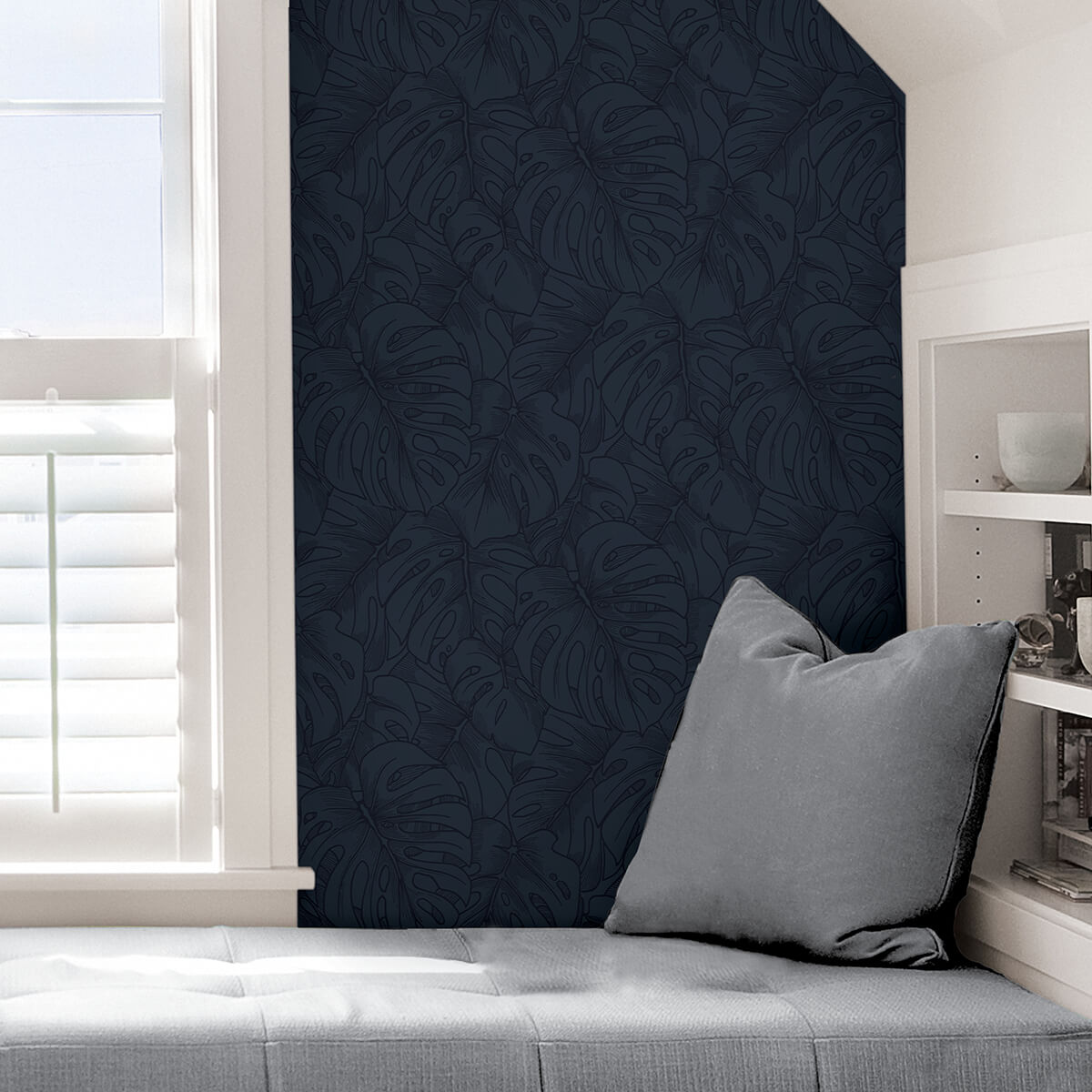 indigo-borneo-peel-and-stick-wallpaper-york-wallcoverings-sls3978 - York Wallcoverings Wallpaper