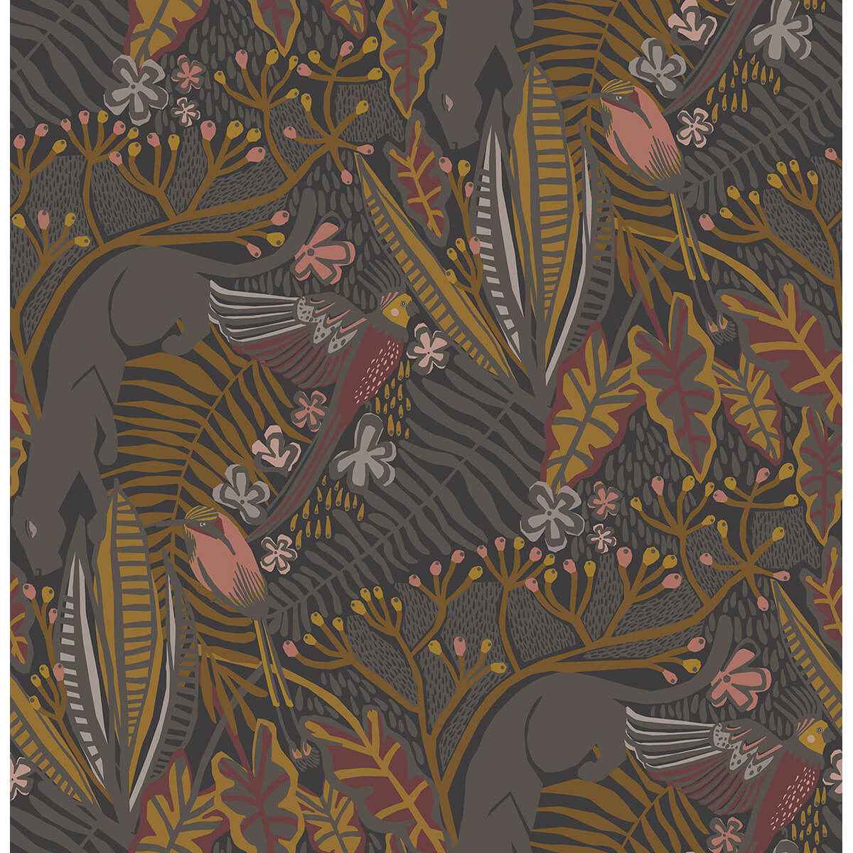 Gold Cranberry Poise Peel and Stick Wallpaper - York Wallcoverings - PLS4212