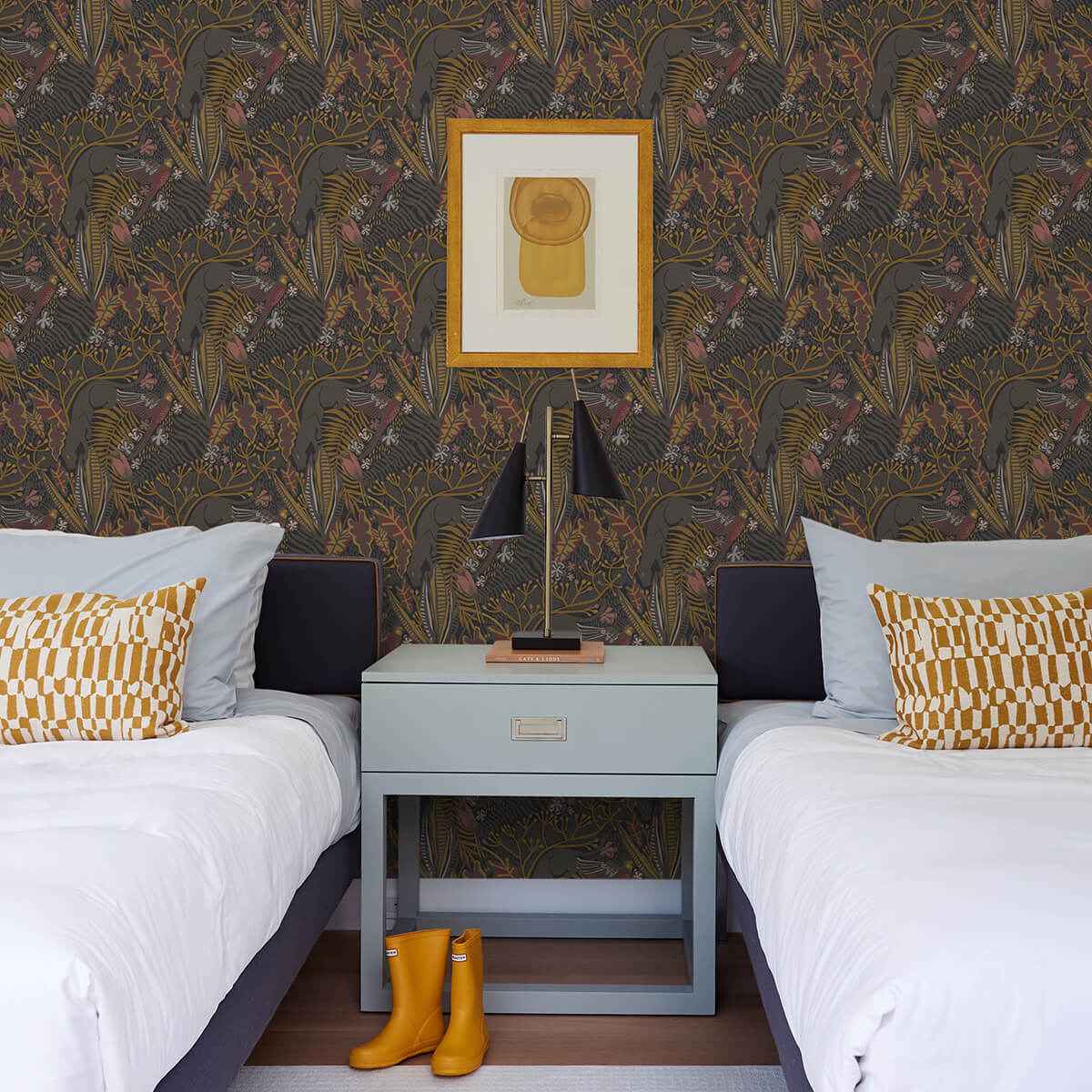 Gold Cranberry Poise Peel and Stick Wallpaper - York Wallcoverings - PLS4212 - York Wallcoverings Wallpaper