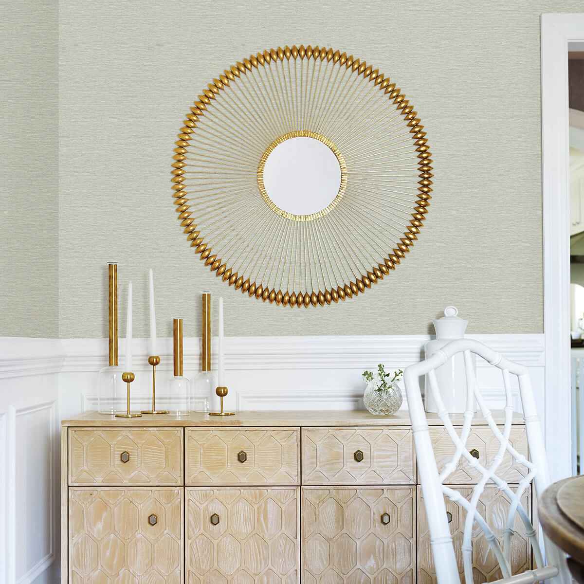 Gump Teal Faux Grasscloth Wallpaper - York Wallcoverings - 3122-10222 - York Wallcoverings Wallpaper