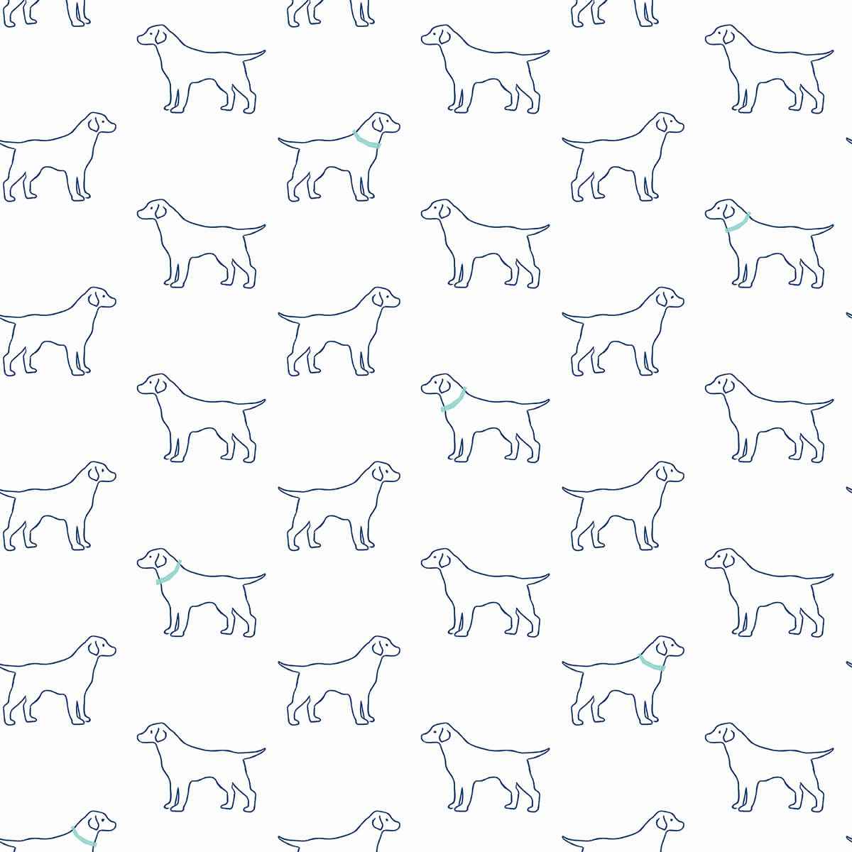 Yoop Off White Dog Wallpaper - York Wallcoverings - 3122-10404 - York Wallcoverings Wallpaper