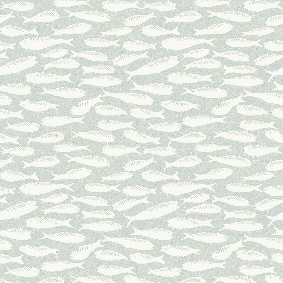 Nunkie Light Blue Sardine Wallpaper - York Wallcoverings - 3122-10502 - York Wallcoverings Wallpaper