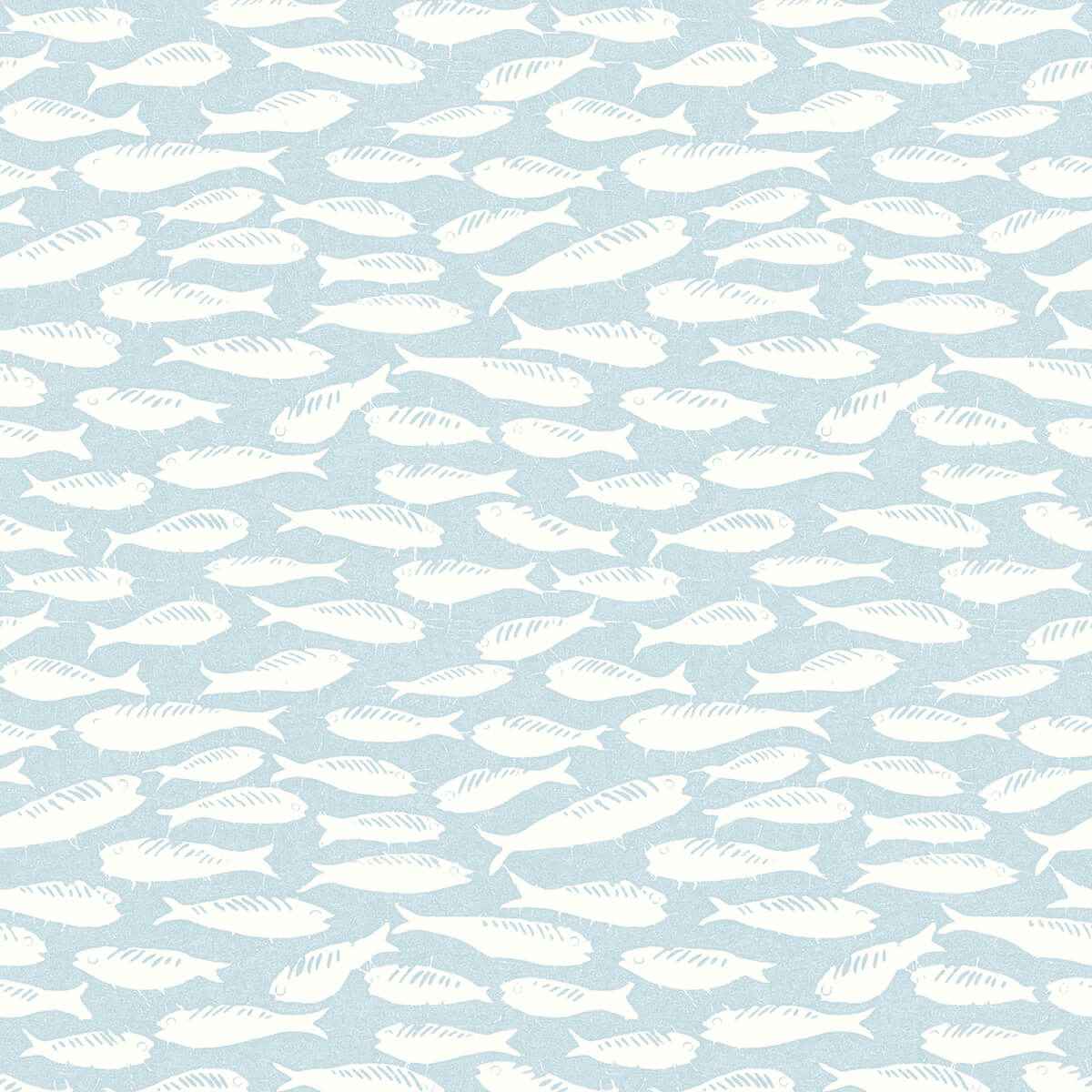 Nunkie Aqua Sardine Wallpaper - York Wallcoverings - 3122-10504 - York Wallcoverings Wallpaper