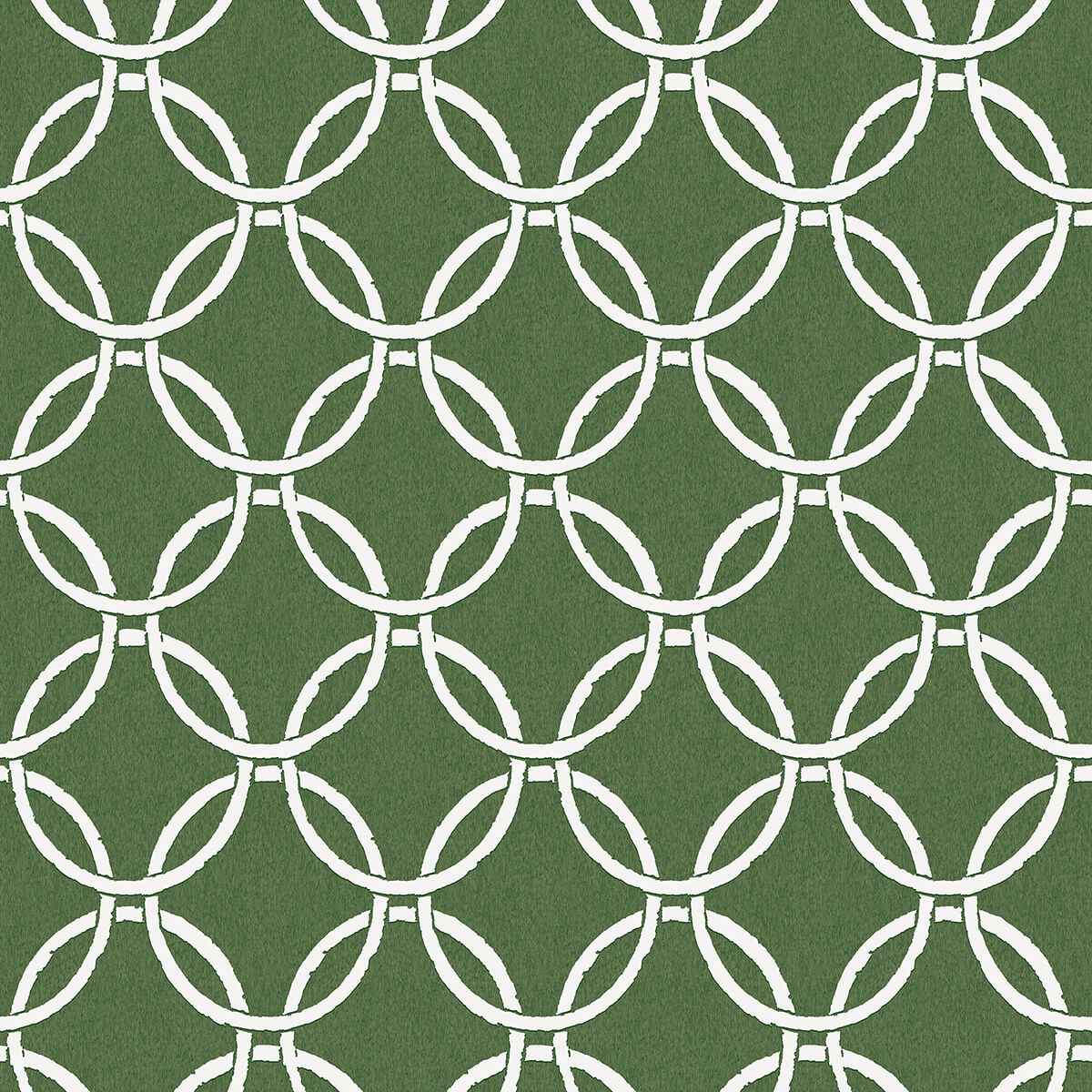 Quelala Green Ring Ogee Wallpaper - York Wallcoverings - 3122-11004 - York Wallcoverings Wallpaper