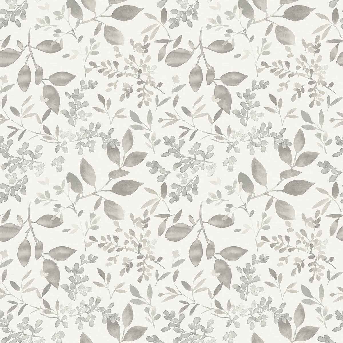 Tinker Grey Woodland Botanical Wallpaper - York Wallcoverings - 3122-11100
