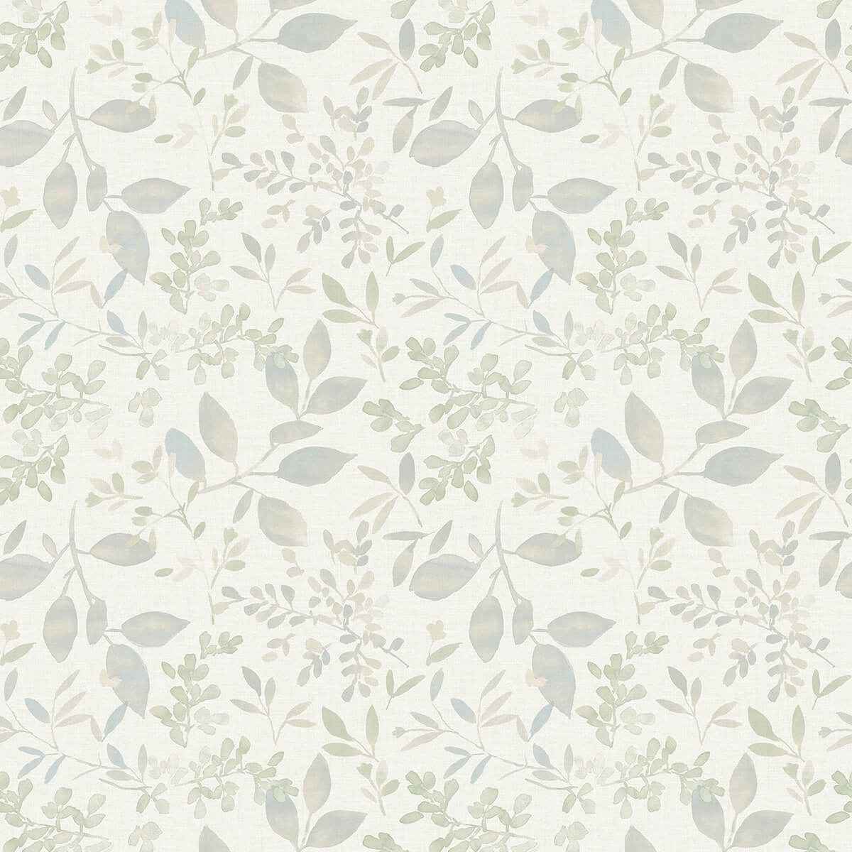 Tinker Teal Woodland Botanical Wallpaper - York Wallcoverings - 3122-11114