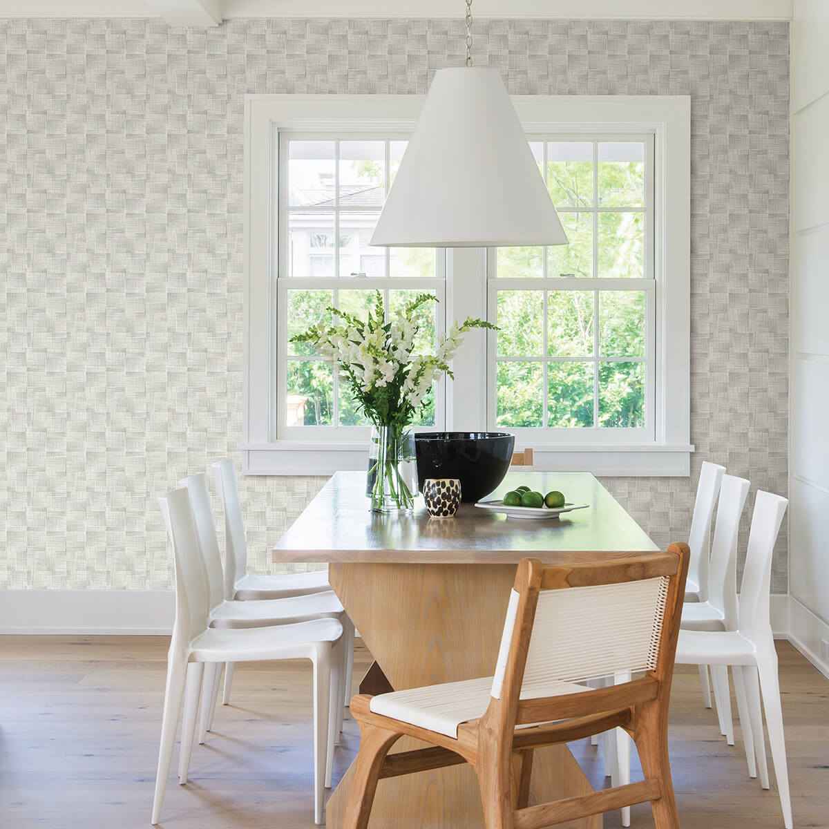 Ting Grey Abstract Woven Wallpaper - York Wallcoverings - 2971-86158 - York Wallcoverings Wallpaper