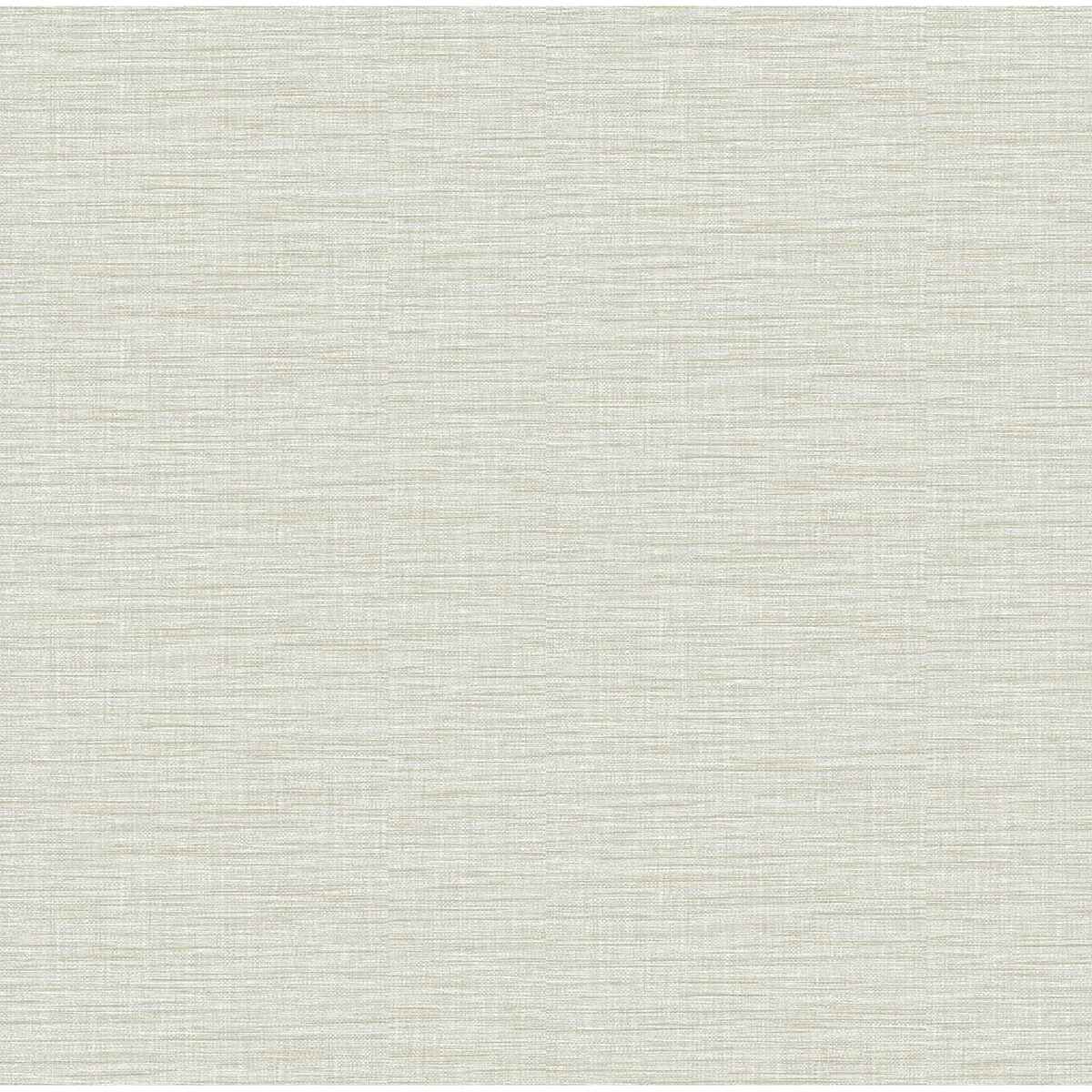 Lela Silver Faux Linen Wallpaper - York Wallcoverings - 2971-86180