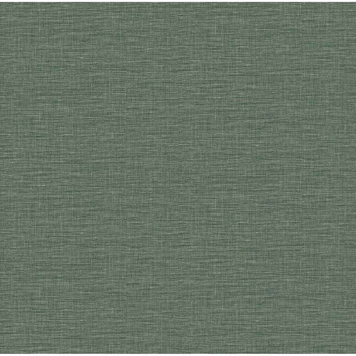 Lela Green Faux Linen Wallpaper - York Wallcoverings - 2971-86185