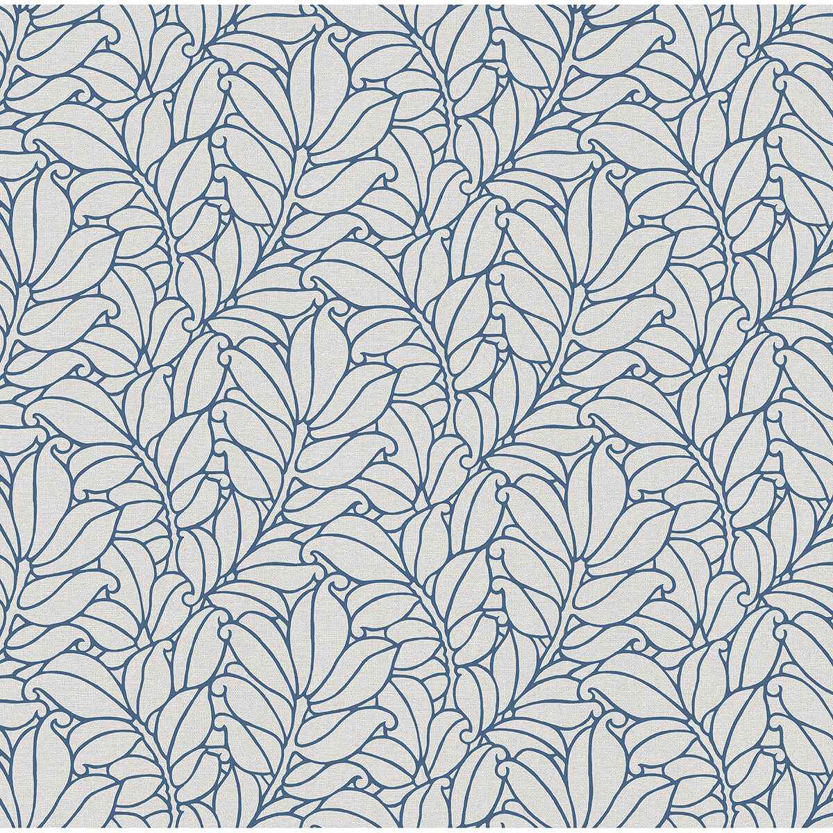 Coraline Blue Leaf Wallpaper - York Wallcoverings - 2971-86323 - York Wallcoverings Wallpaper