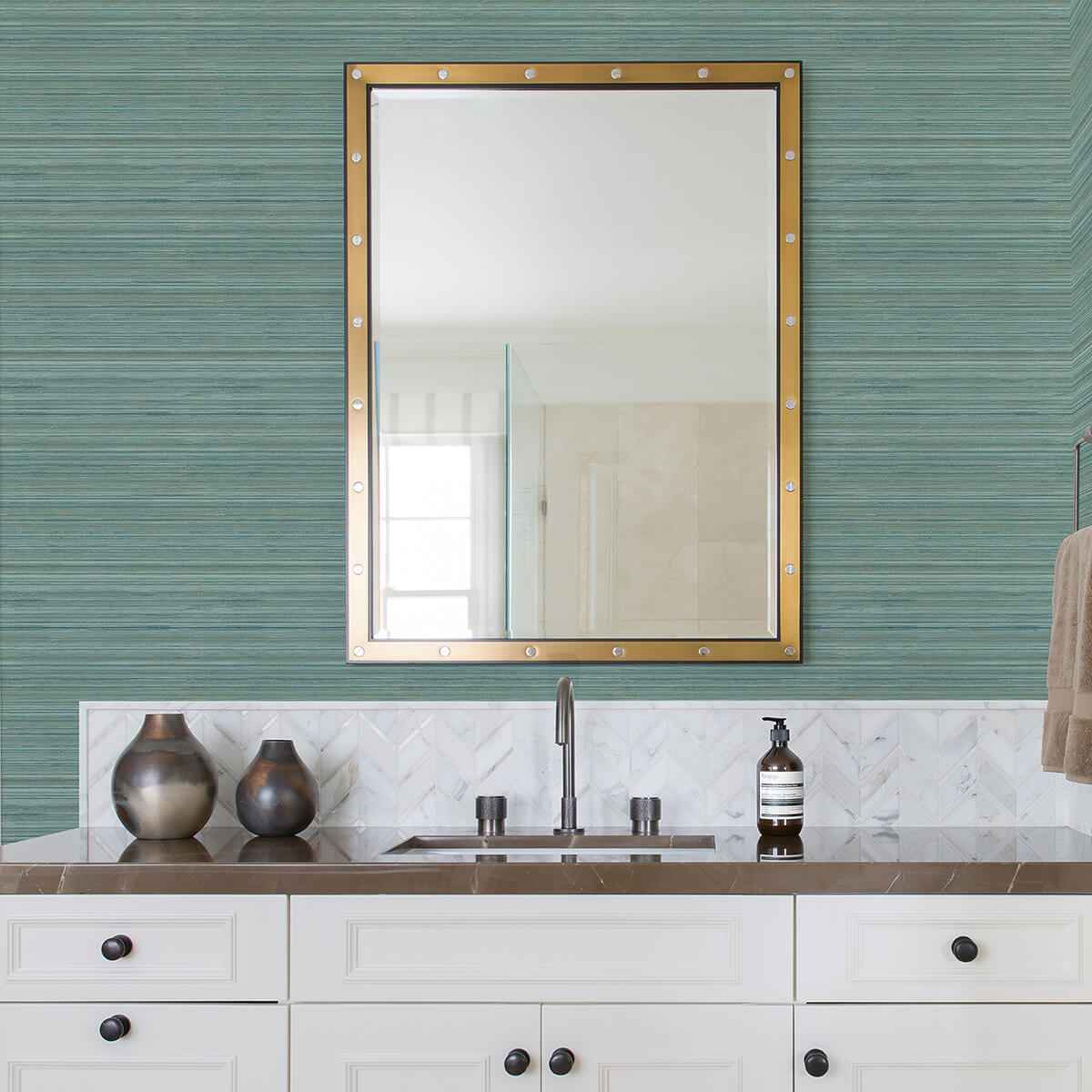 Skyler Teal Striped Wallpaper - York Wallcoverings - 2971-86347 - York Wallcoverings Wallpaper