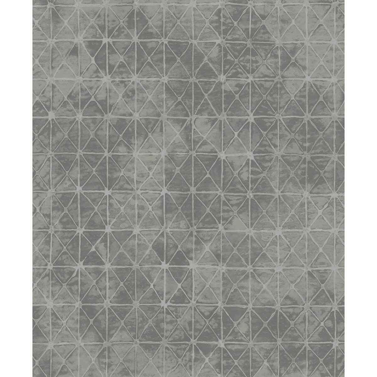 Odell Silver Antique Tiles Wallpaper - York Wallcoverings - 2971-86371 - York Wallcoverings Wallpaper