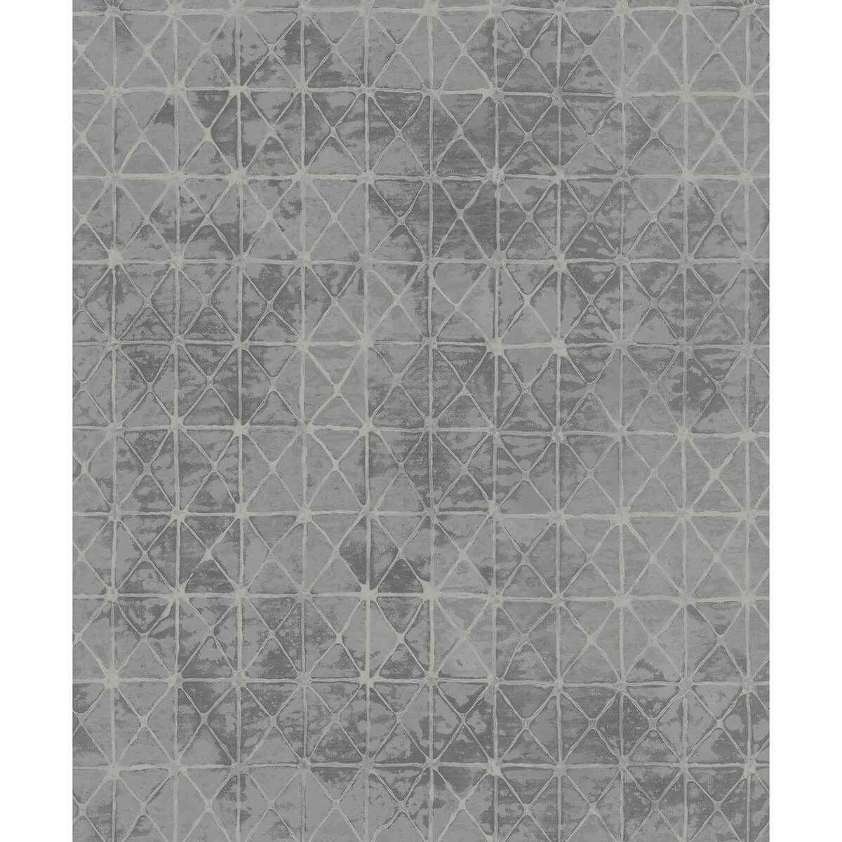 Odell Slate Antique Tiles Wallpaper - York Wallcoverings - 2971-86376