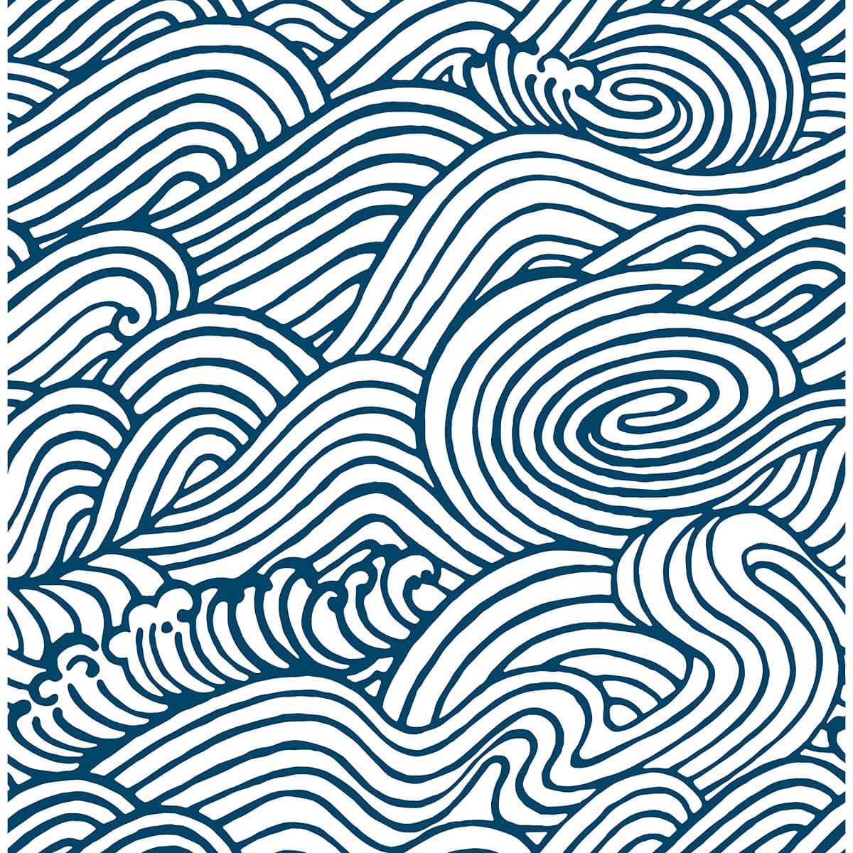 Navy Saybrook Peel and Stick Wallpaper - York Wallcoverings - NUS3562