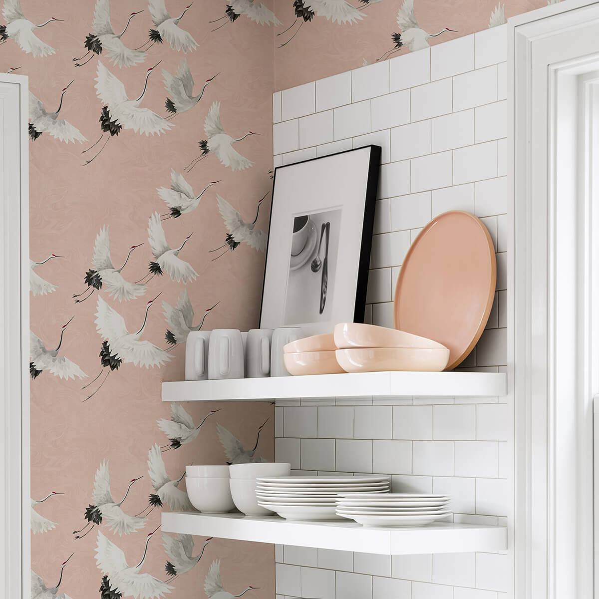 Pink Halcyon Peel and Stick Wallpaper - York Wallcoverings - NUS4299 - York Wallcoverings Wallpaper