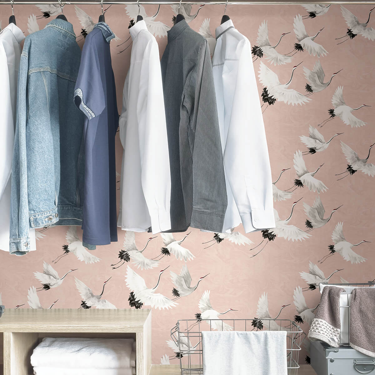 Pink Halcyon Peel and Stick Wallpaper - York Wallcoverings - NUS4299 - York Wallcoverings Wallpaper