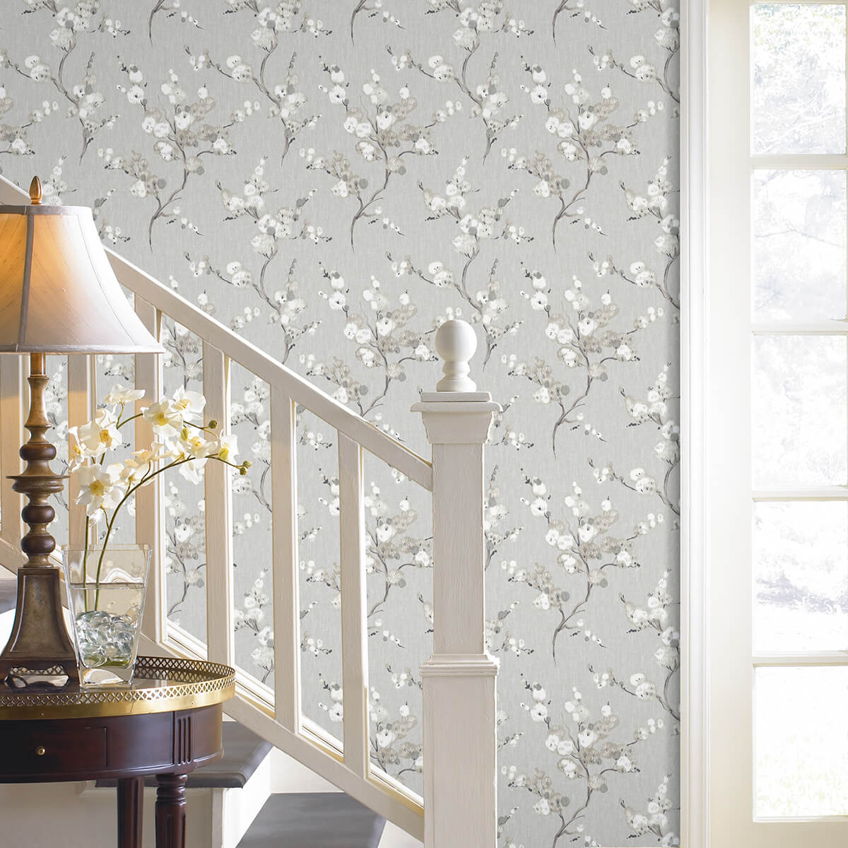 Grey Mirei Peel and Stick Wallpaper - York Wallcoverings - NUS4301 - York Wallcoverings Wallpaper