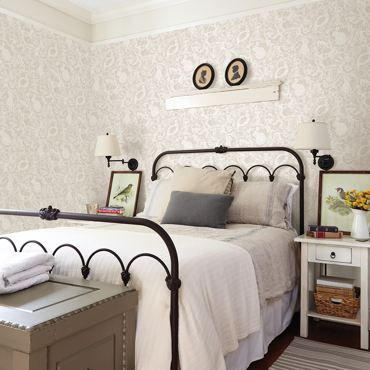 Cream Terrene Peel and Stick Wallpaper - York Wallcoverings - NUS4304 - York Wallcoverings Wallpaper