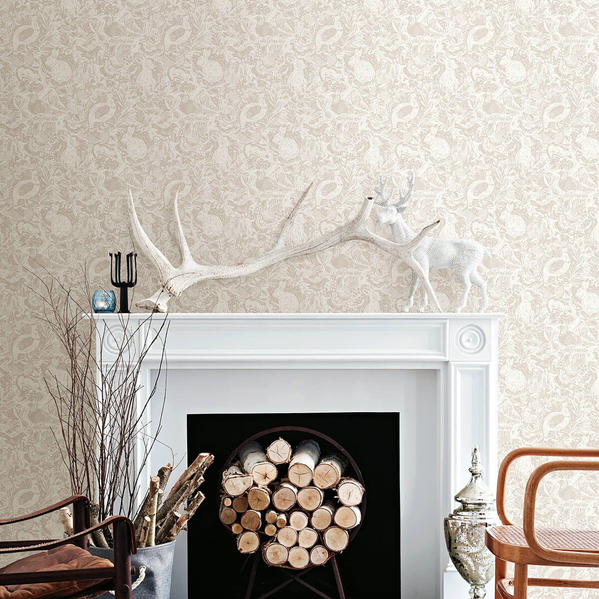 Cream Terrene Peel and Stick Wallpaper - York Wallcoverings - NUS4304 - York Wallcoverings Wallpaper
