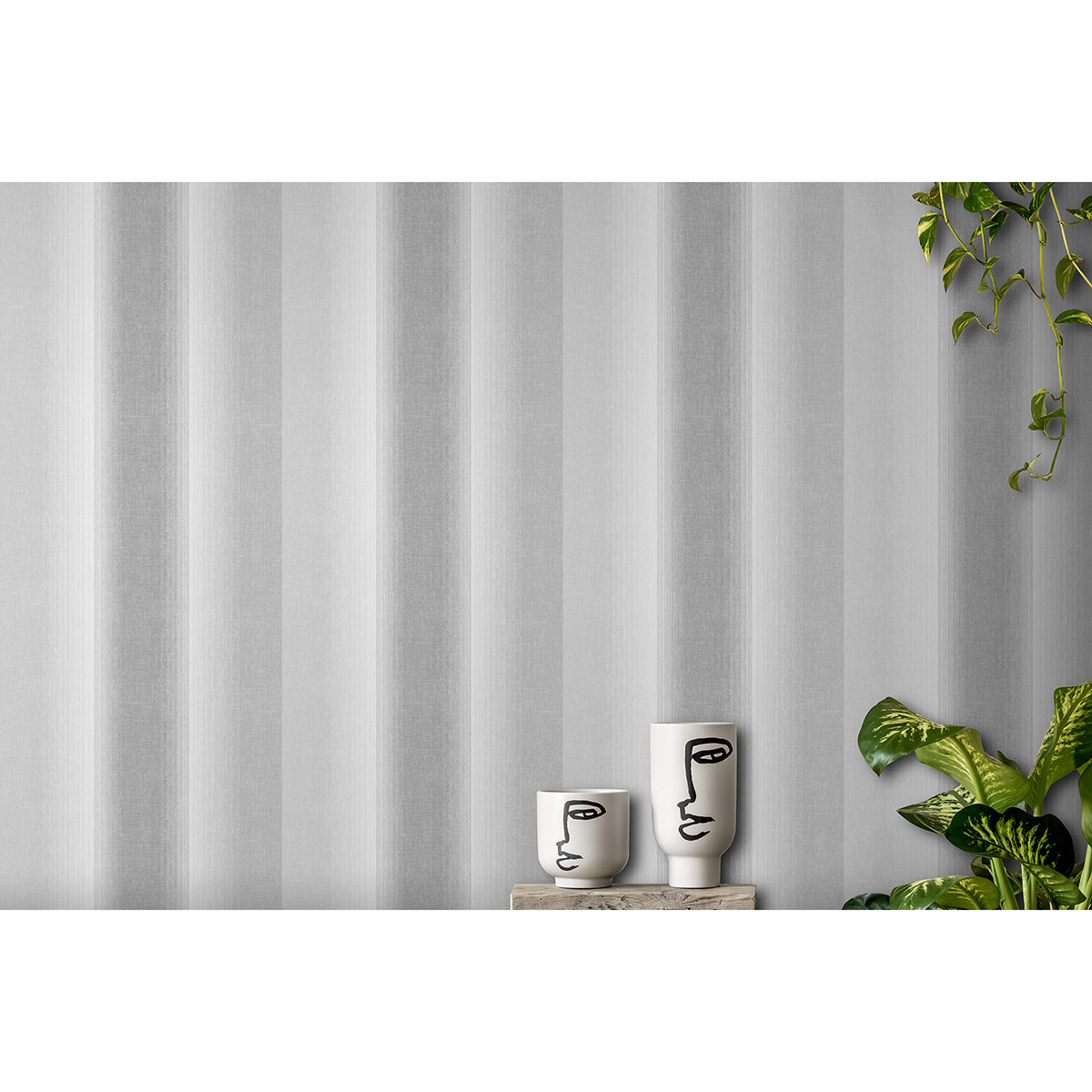 Kirby Charcoal Stripe Wallpaper - York Wallcoverings - M1643 - York Wallcoverings Wallpaper