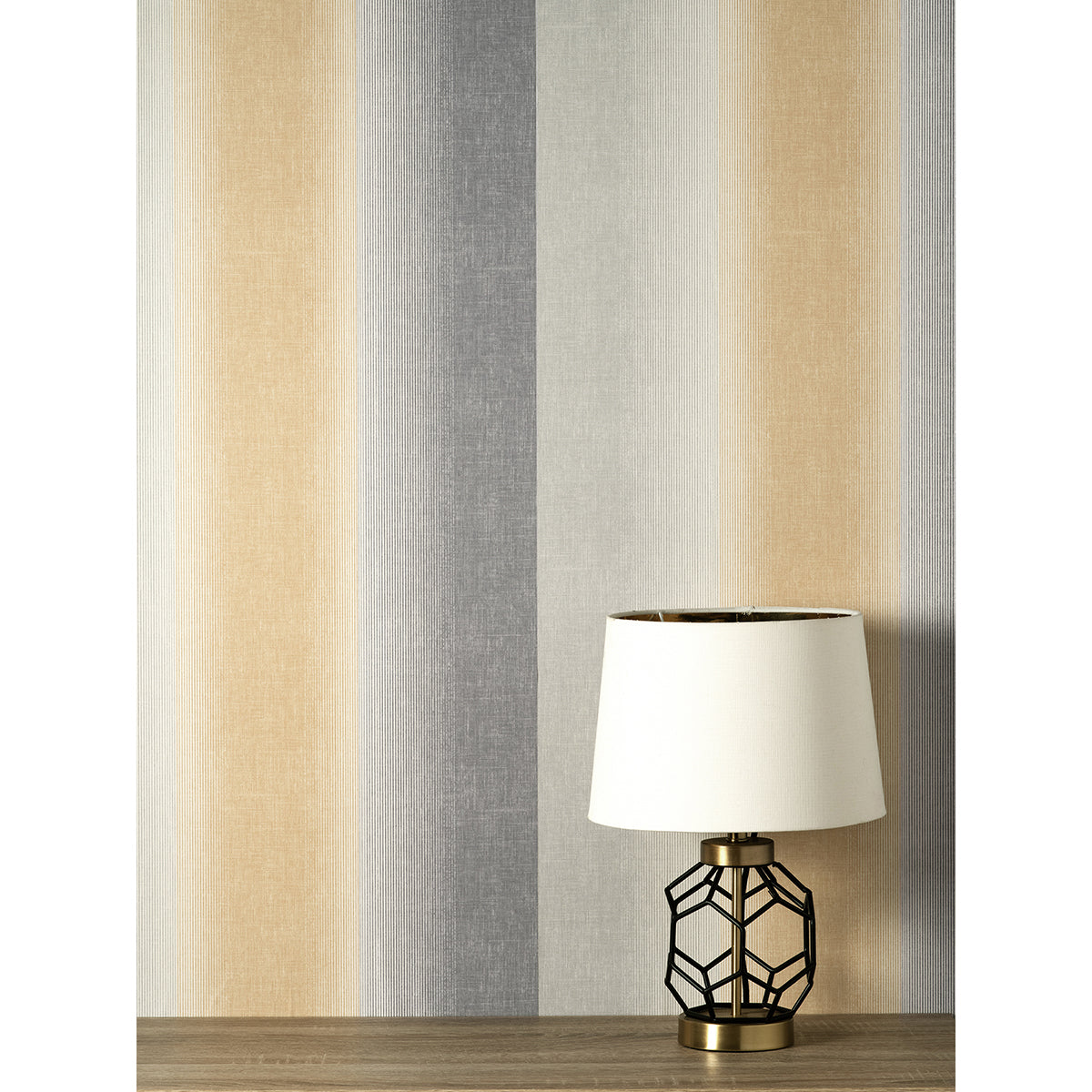 kirby-mustard-stripe-wallpaper-york-wallcoverings-m1645 - York Wallcoverings Wallpaper