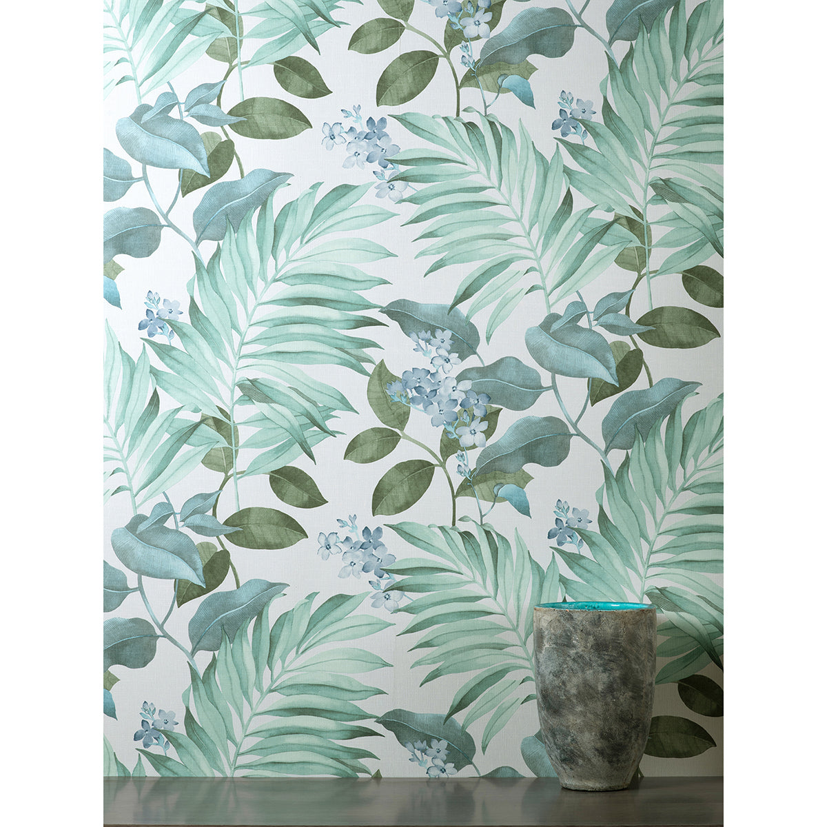 Eden Grey Tropical Wallpaper  | Brewster Wallcovering - The WorkRm