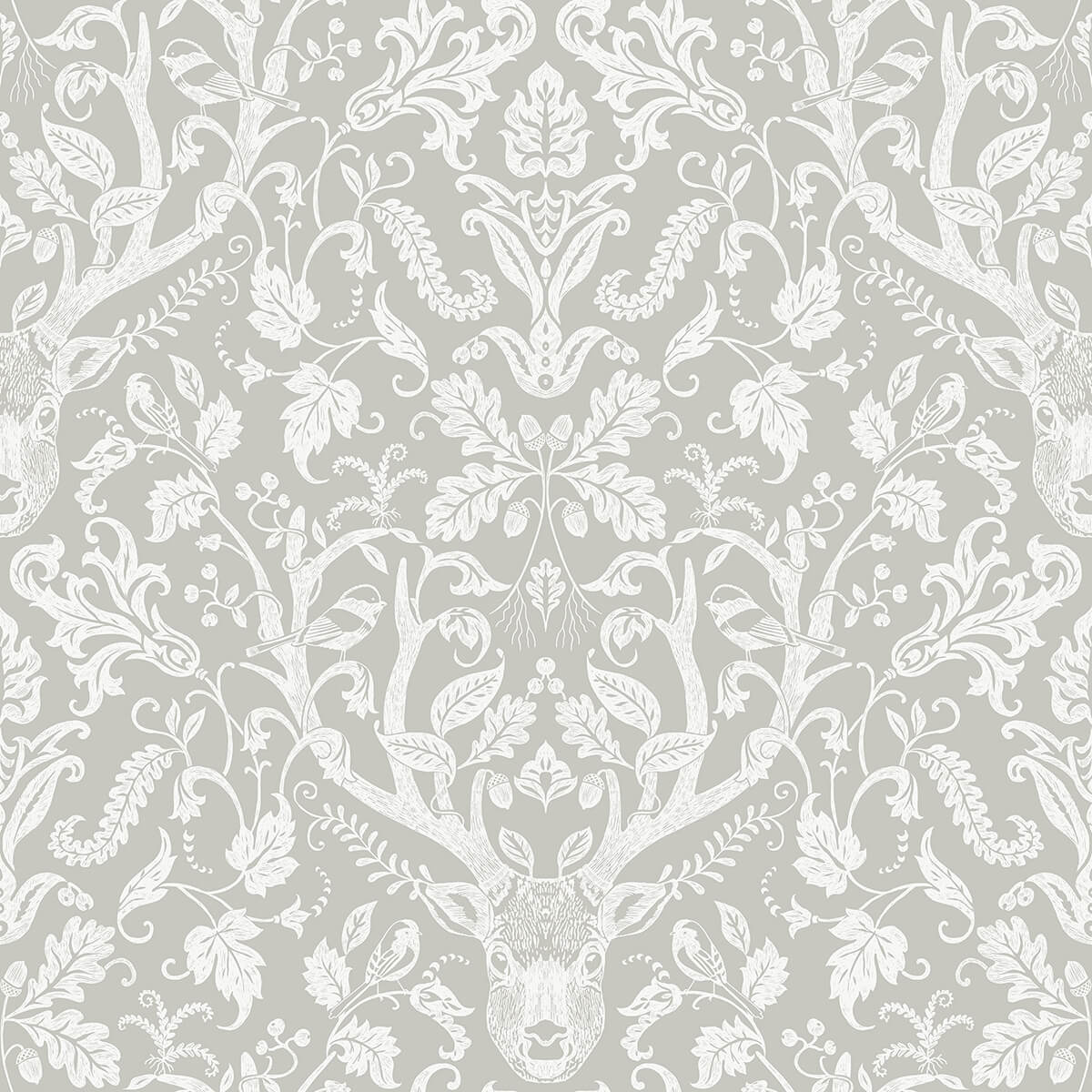 Taupe Escape To the Forest Peel and Stick Wallpaper - York Wallcoverings - NUS4393 - York Wallcoverings Wallpaper
