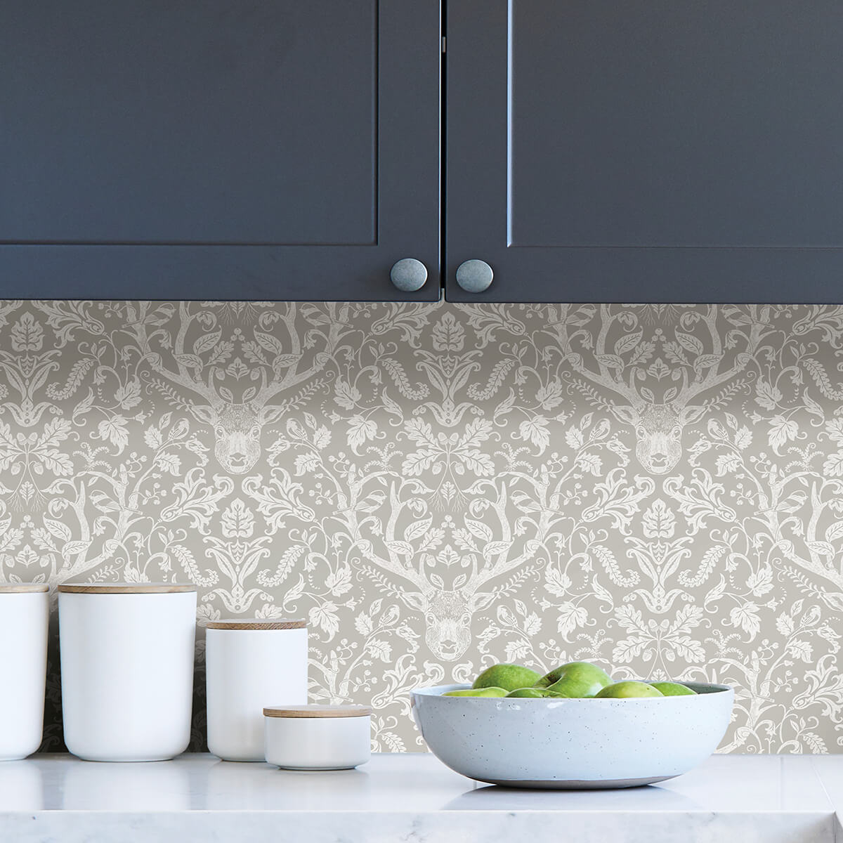 Taupe Escape To the Forest Peel and Stick Wallpaper - York Wallcoverings - NUS4393 - York Wallcoverings Wallpaper