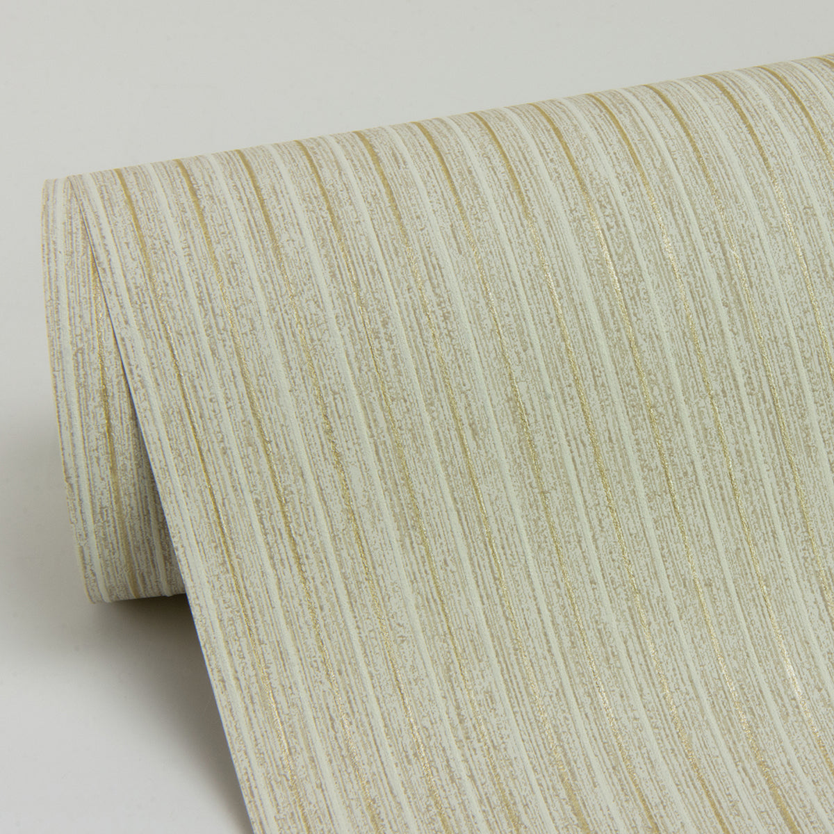 Lily Beige Stripe Wallpaper - Brewster Wallcovering