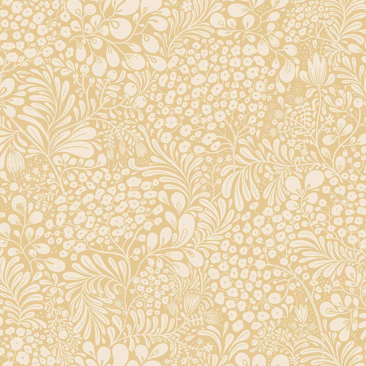 Siv Butter Botanical Wallpaper - York Wallcoverings - 2932-65128 - York Wallcoverings Wallpaper